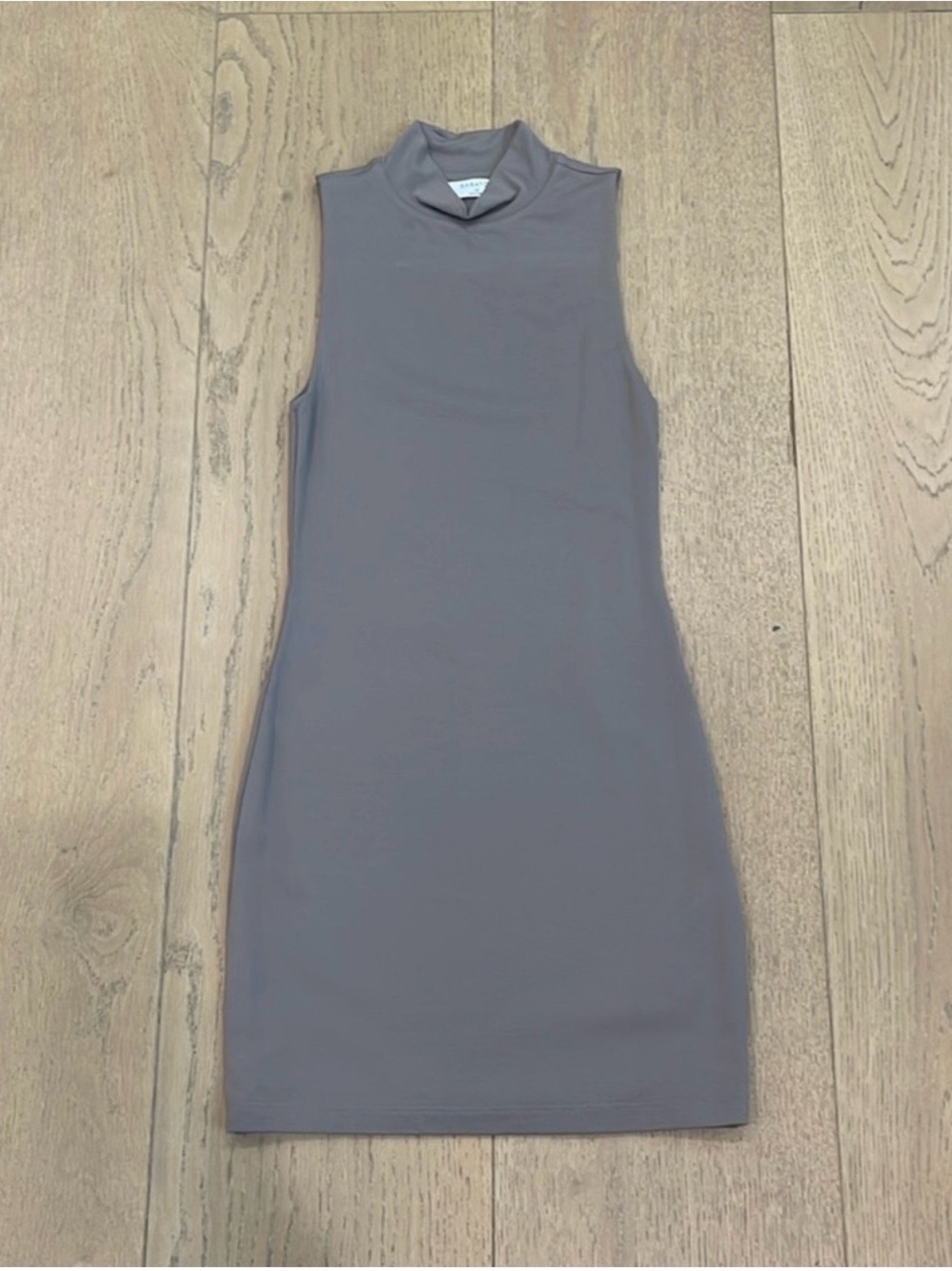 Aritzia Contour Mock neck Mini Dress - Taupe